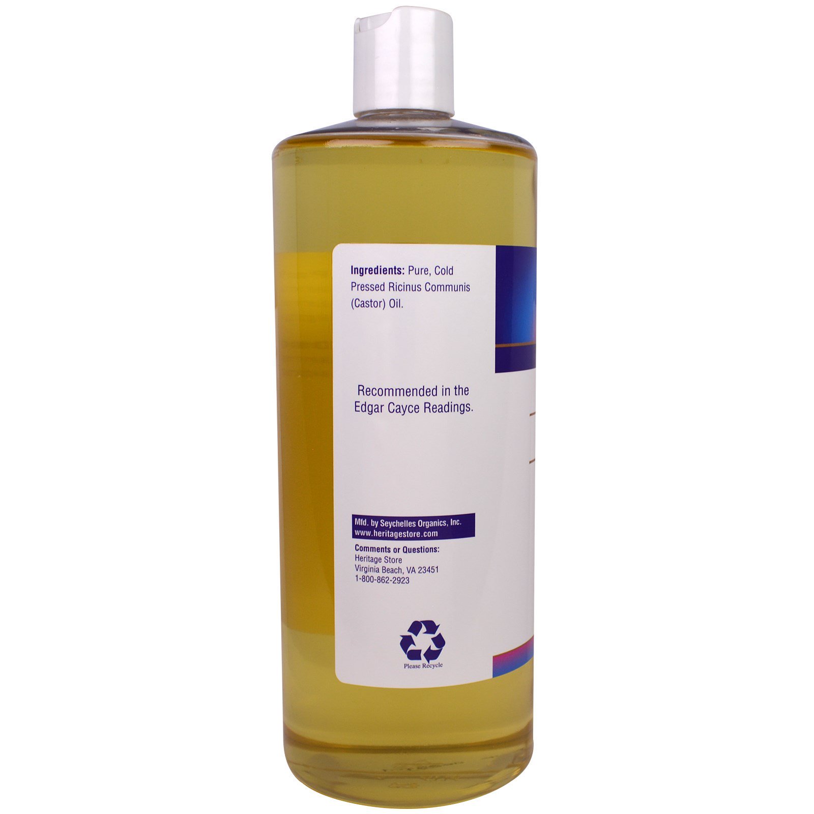 Heritage Store, Óleo de Rícino, 32 fl oz (960 ml) - Imagem 2
