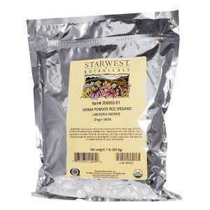 Starwest Botanicals, Henna Orgânica em Pó, Vermelha, 453,6 g (1 lb)