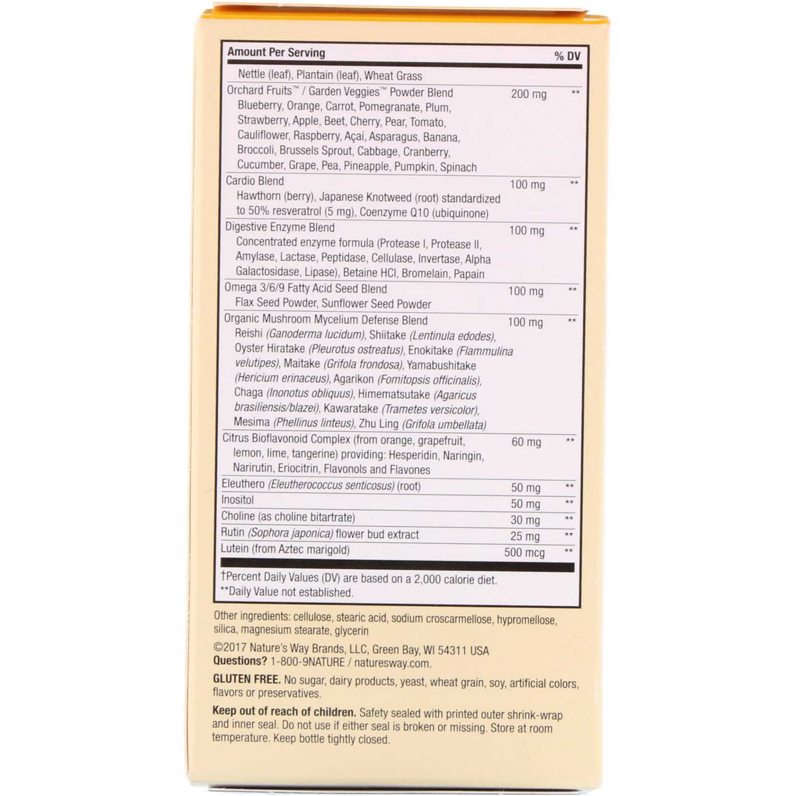 Nature's Way, Alive! Max3 Daily, Multi-Vitamin, No Added Iron, 60 Tablets - Imagem 3