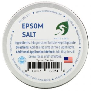 White Egret Personal Care, Sal epsom, 57 g (2 oz)