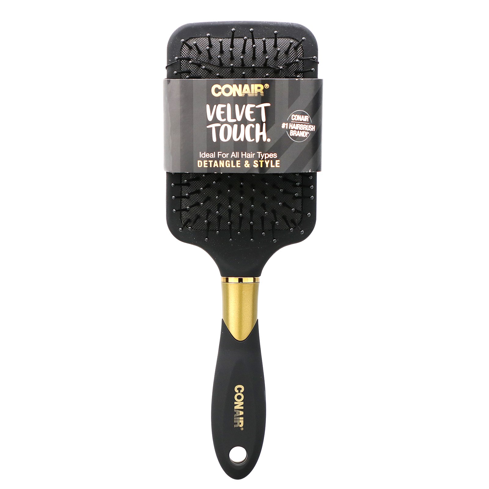 Conair, Velvet Touch, Escova de Cabelo para Desembaraçar e Pentear, 1 Escova - Imagem 2
