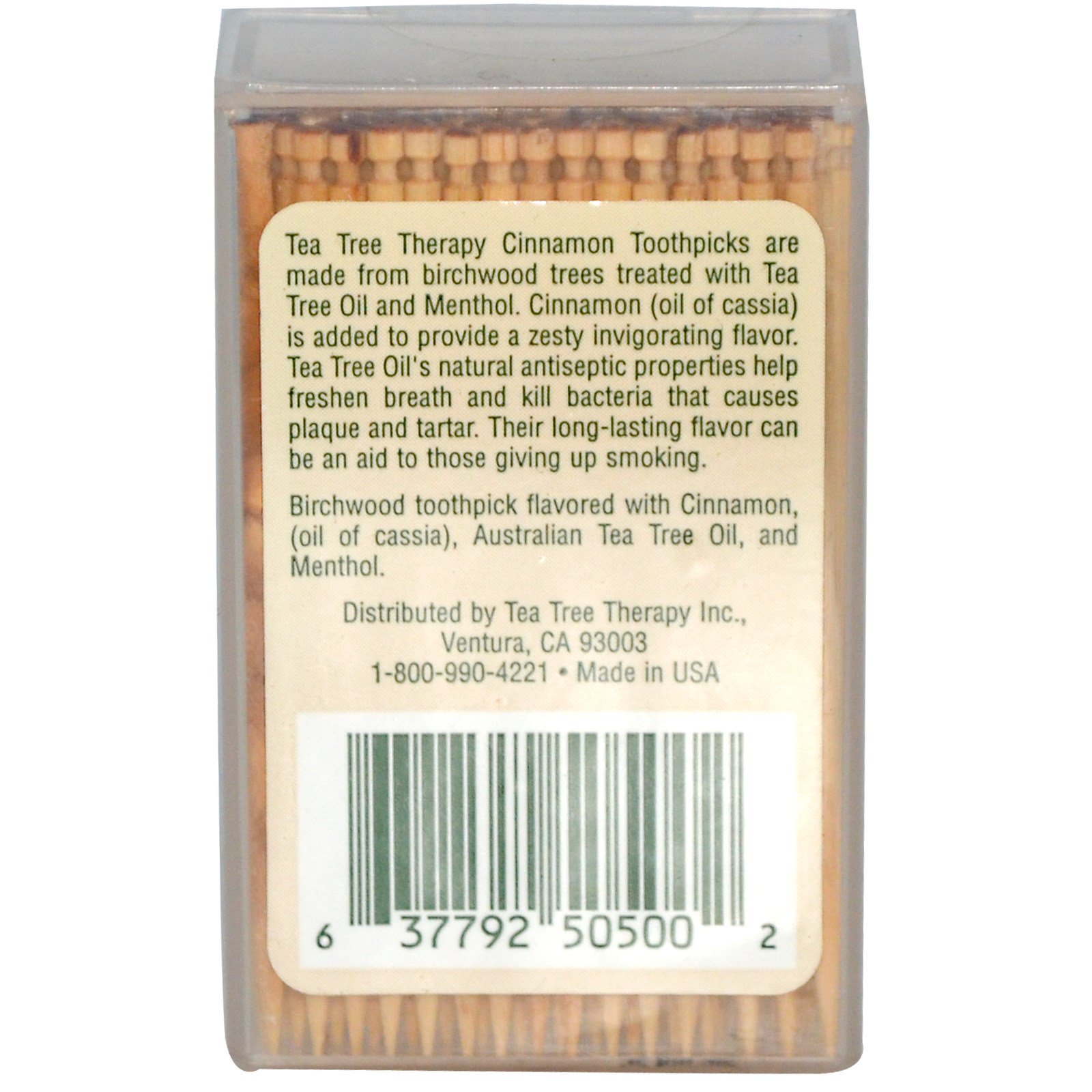Tea Tree Therapy, Palitos de Dente de Canela, 100 aproximadamente - Imagem 2