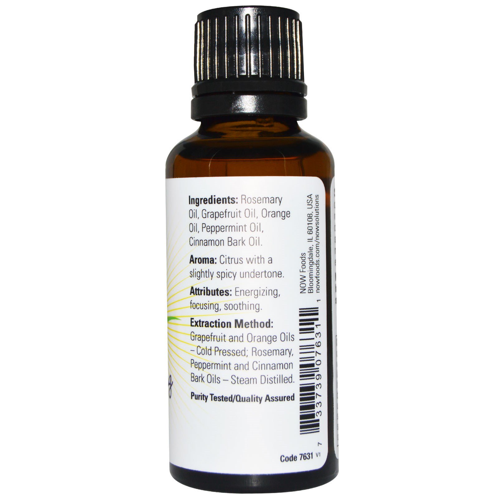 Now Foods, Óleos Essenciais, Good Morning Sunshine, Mistura Estimulante, 30 ml (1 fl oz) - Imagem 2