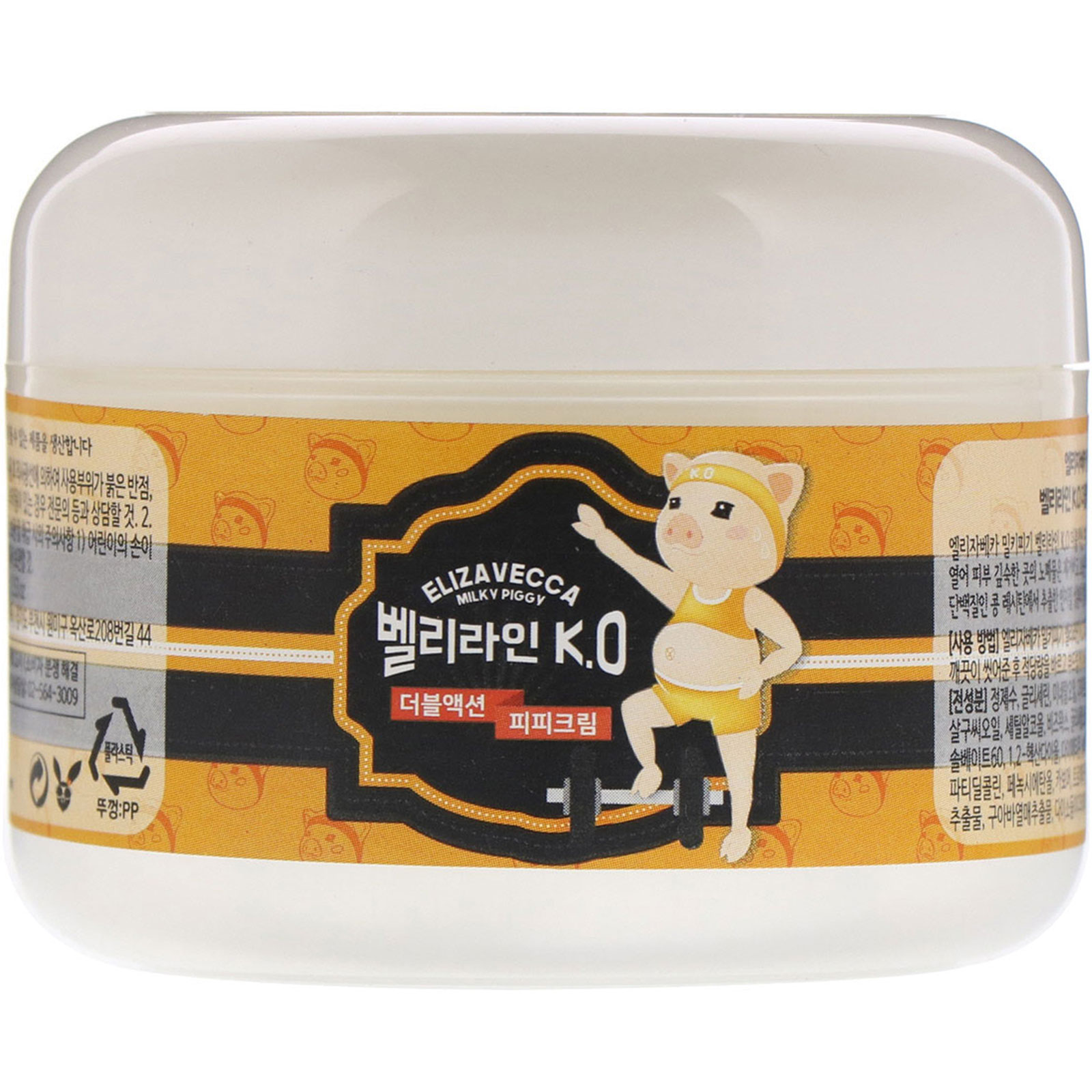 Elizavecca, Milky Piggy, Belly Line K.O. Double Action P.P. Cream, 100 g (3,53 oz)