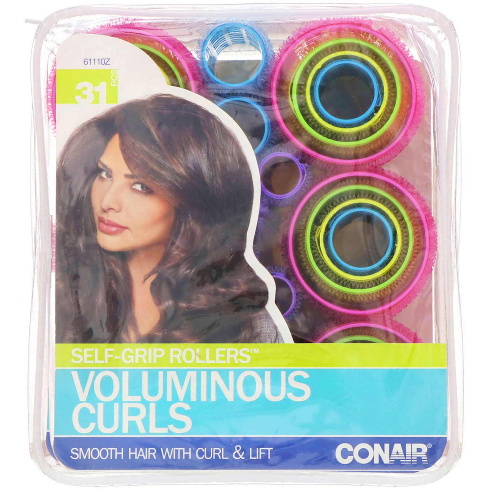 Conair, Rolos autoaderentes, cachos volumosos, 31 peças
