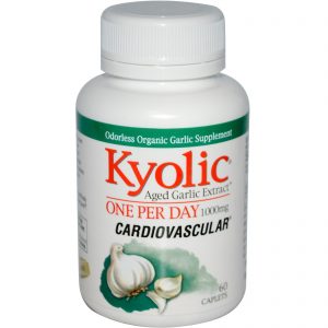 Kyolic, Extrato de Alho Envelhecido, Um Por Dia, Cardiovascular, 1000 mg, 60 Cápsulas