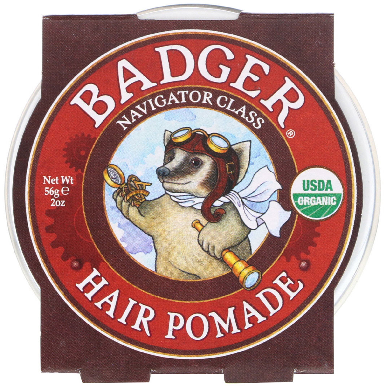 Badger Company, Organic, Hair Pomade, Navigator Class, 2 oz (56 g)