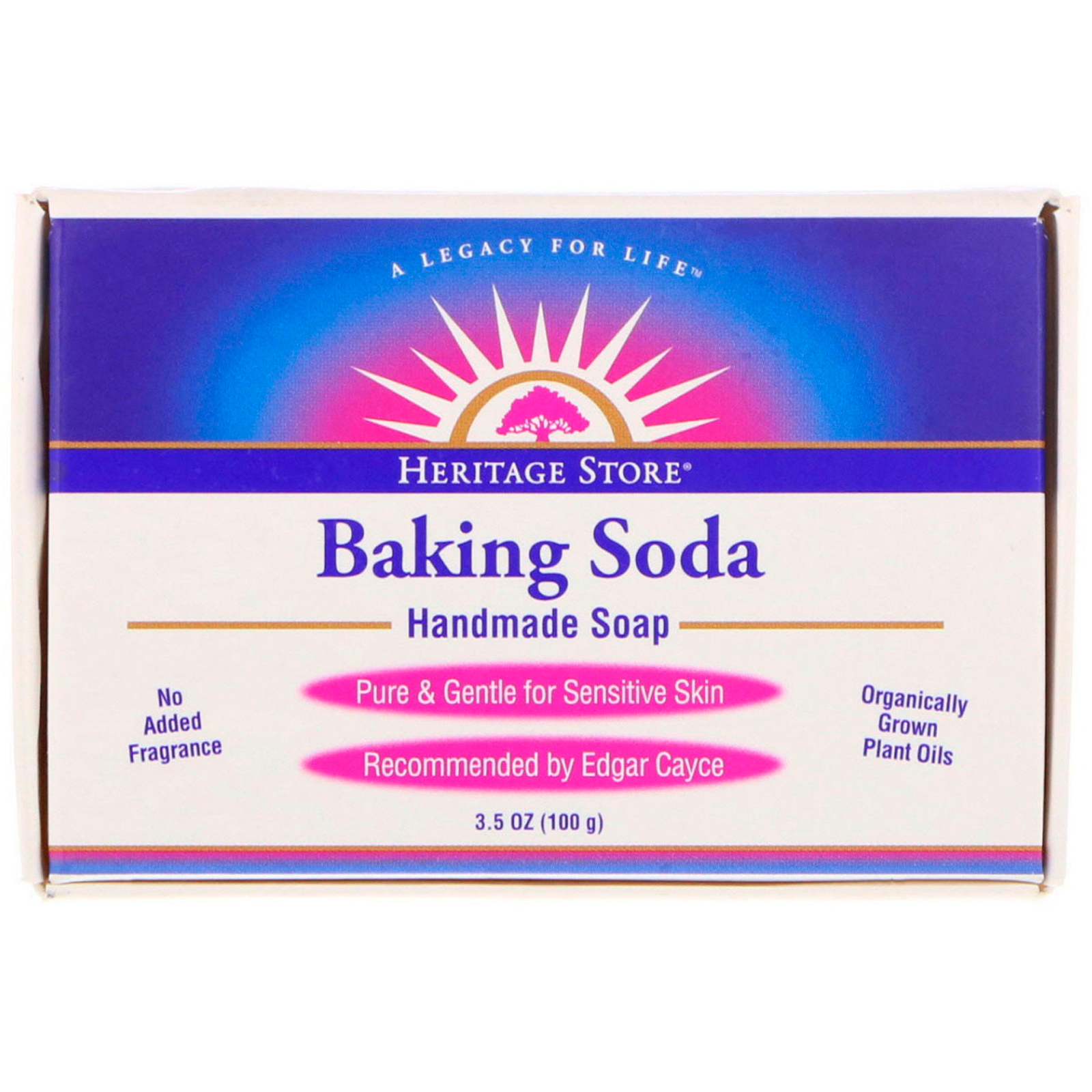 Heritage Store, Sabonete de Bicarbonato de Sódio Feito à Mão, 3,5 oz (100 g)