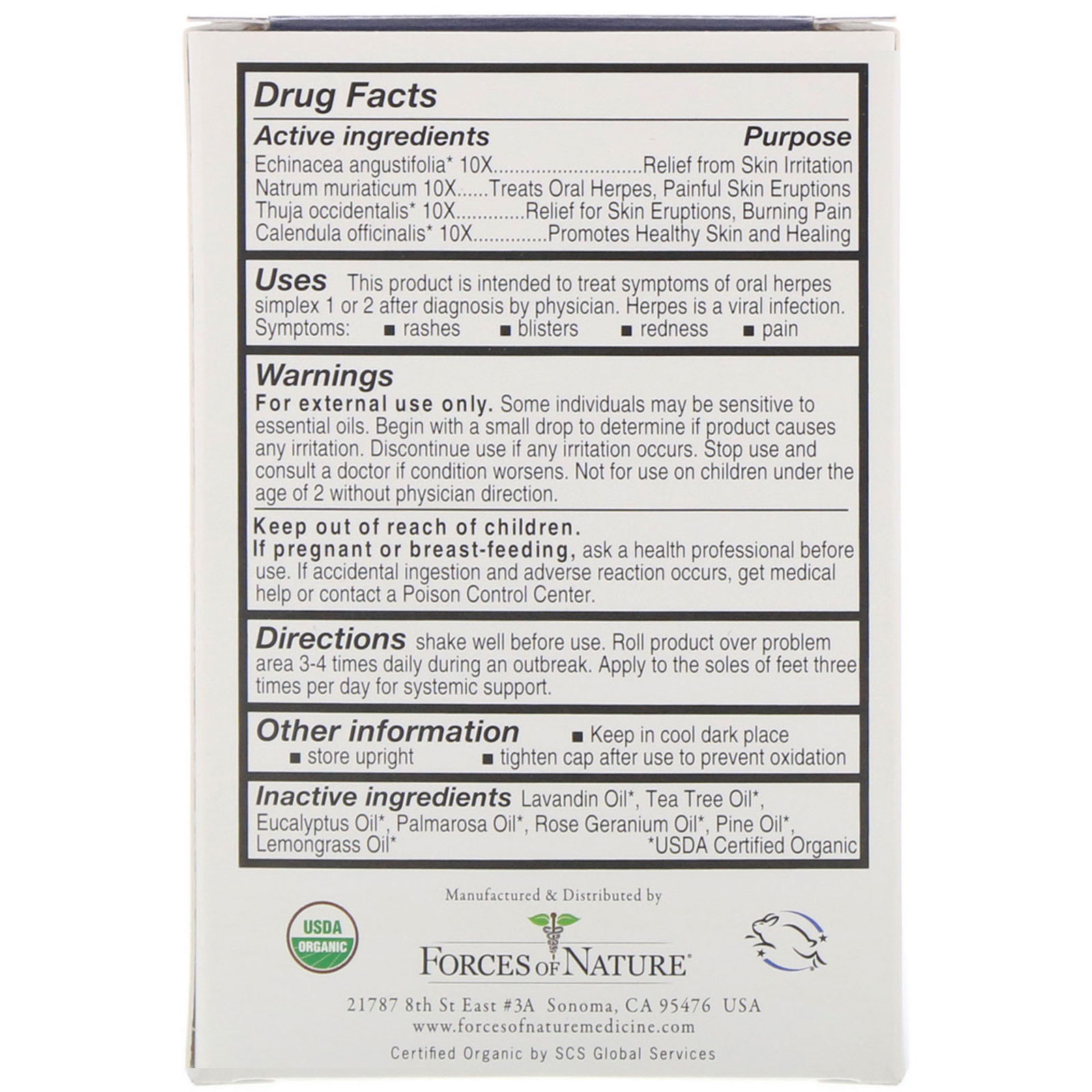 Forces of Nature, Controle de H-Balm, Força Extra, Roll-on, 4 ml (0,14 oz) - Imagem 2