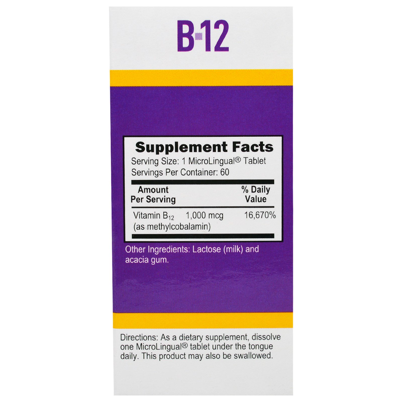 Superior Source, Methylcobalamin B-12, 1000 mcg, 60 Tablets - Imagem 2