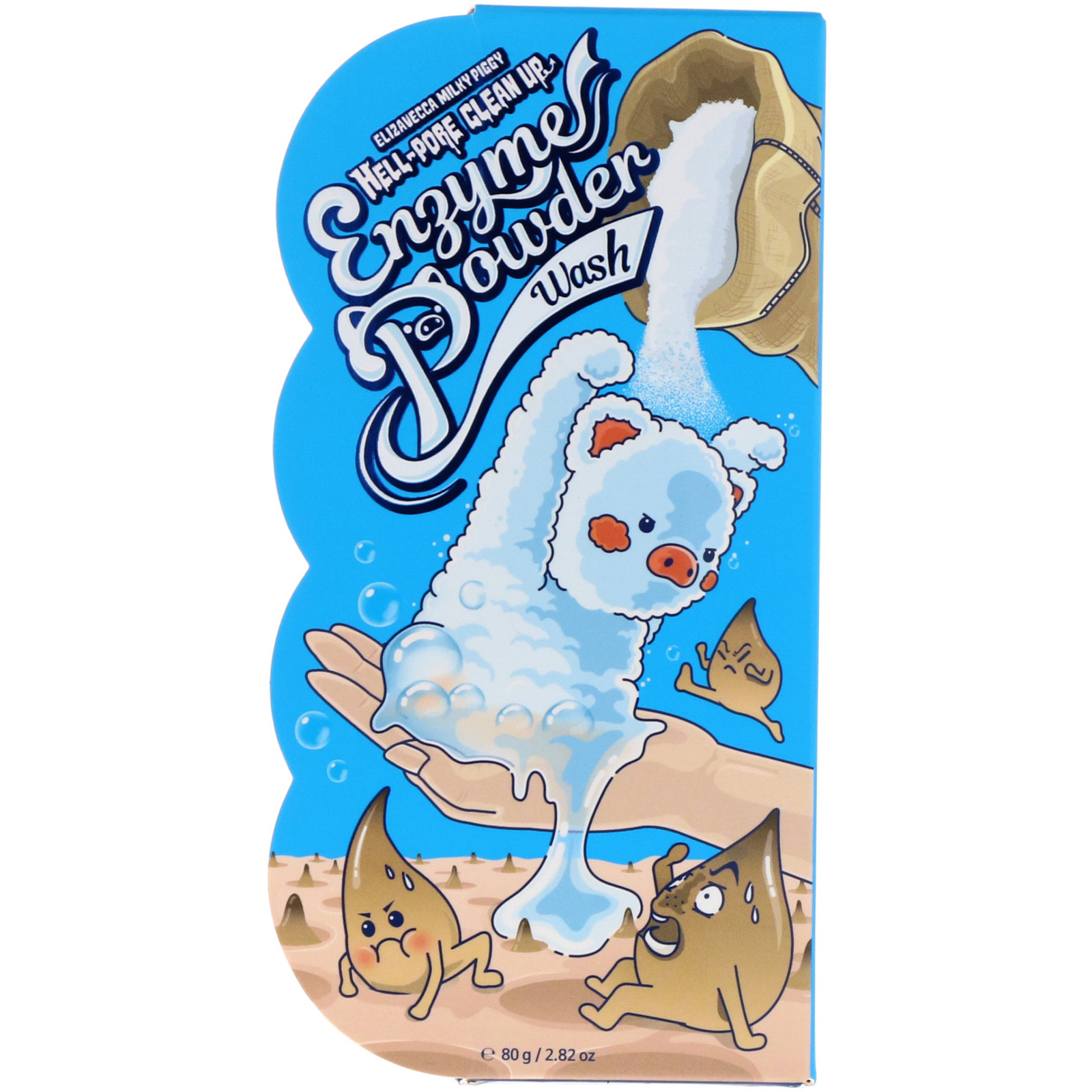 Elizavecca, Pó de Enzimas para Limpeza dos Poros Milky Piggy Hell-Pore, 2,82 oz (80 g) - Imagem 2