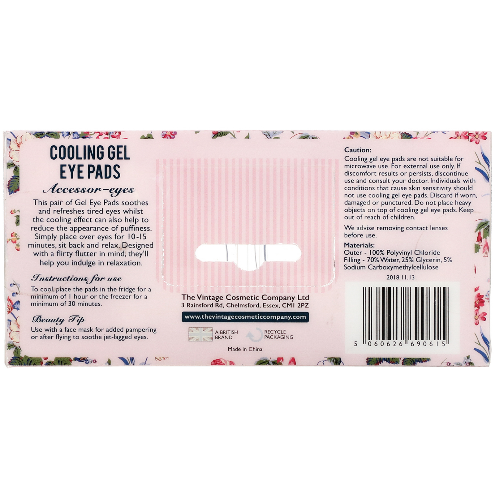 The Vintage Cosmetic Co., Cooling Gel Eye Pads, 1 Set - Imagem 3