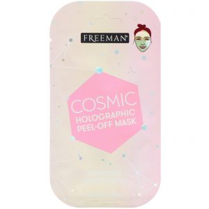 Freeman Beauty, Máscara Esfoliante Holográfica Cósmica, Quartzo Rosa Iluminador, 10 ml (0,33 fl oz)