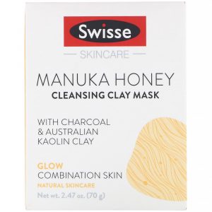 Swisse, Cuidados com a Pele, Máscara de Argila de Mel de Manuka Limpadora, 70 g (2,47 oz)