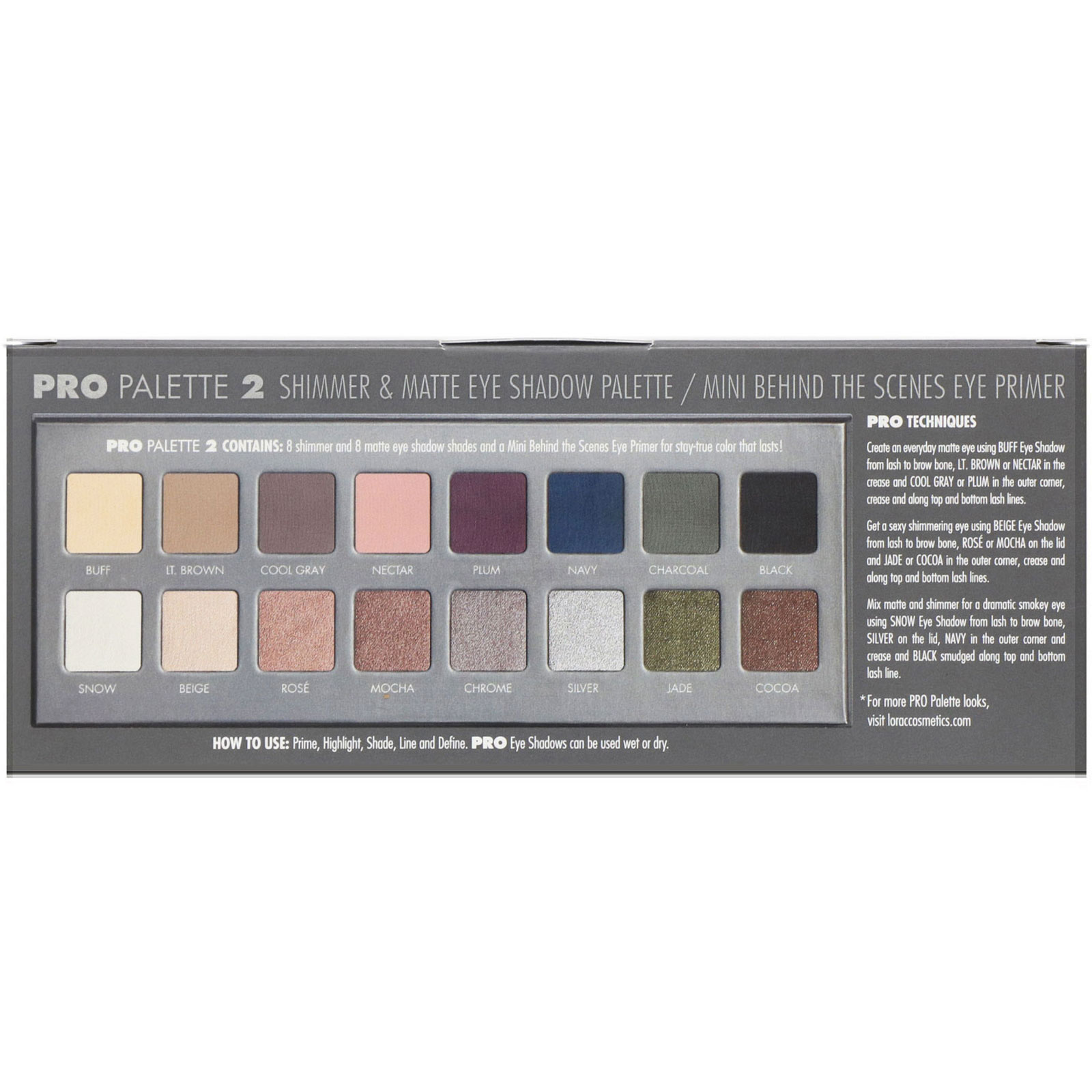 Lorac, Paleta Pro 2 com mini primer para olhos Behind The Scenes, 14,3 g - Imagem 3