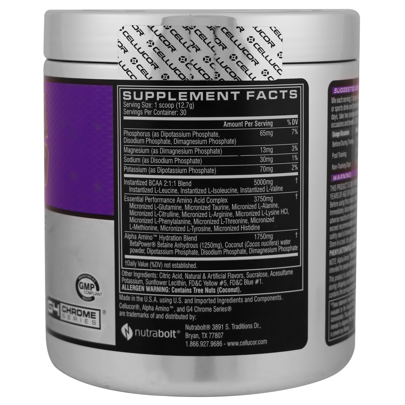 Cellucor, Alpha Amino. BCAAs de Desempenho, Lima Limão, 381 g (13,4 oz) - Imagem 2