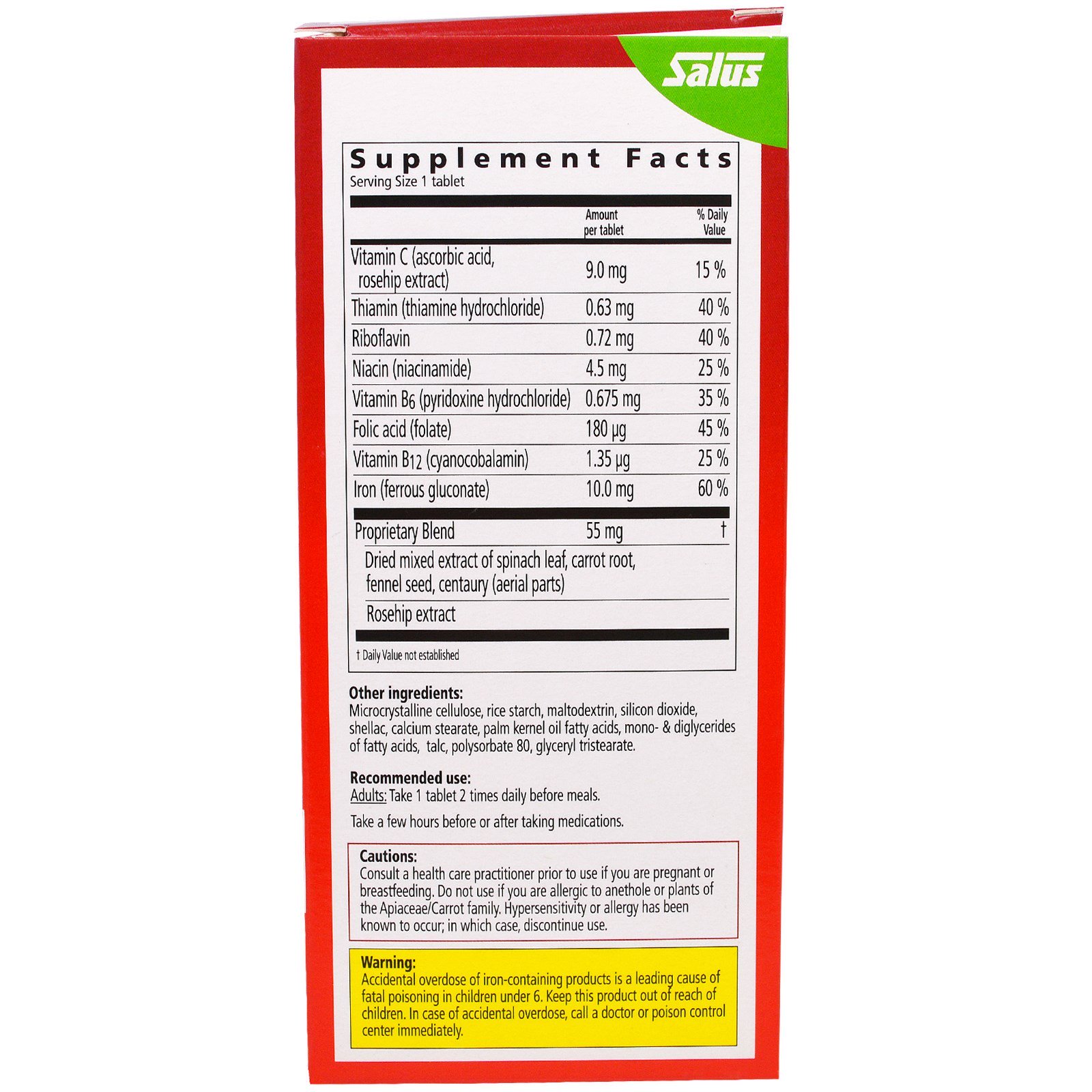 Flora, Floradix Iron Tablets Supplement, 120 Tablets - Imagem 2