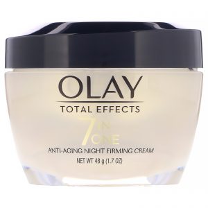 Olay, Total Effects, Creme Noturno Firmador Antienvelhecimento 7 em 1, 48 g (1,7 oz)
