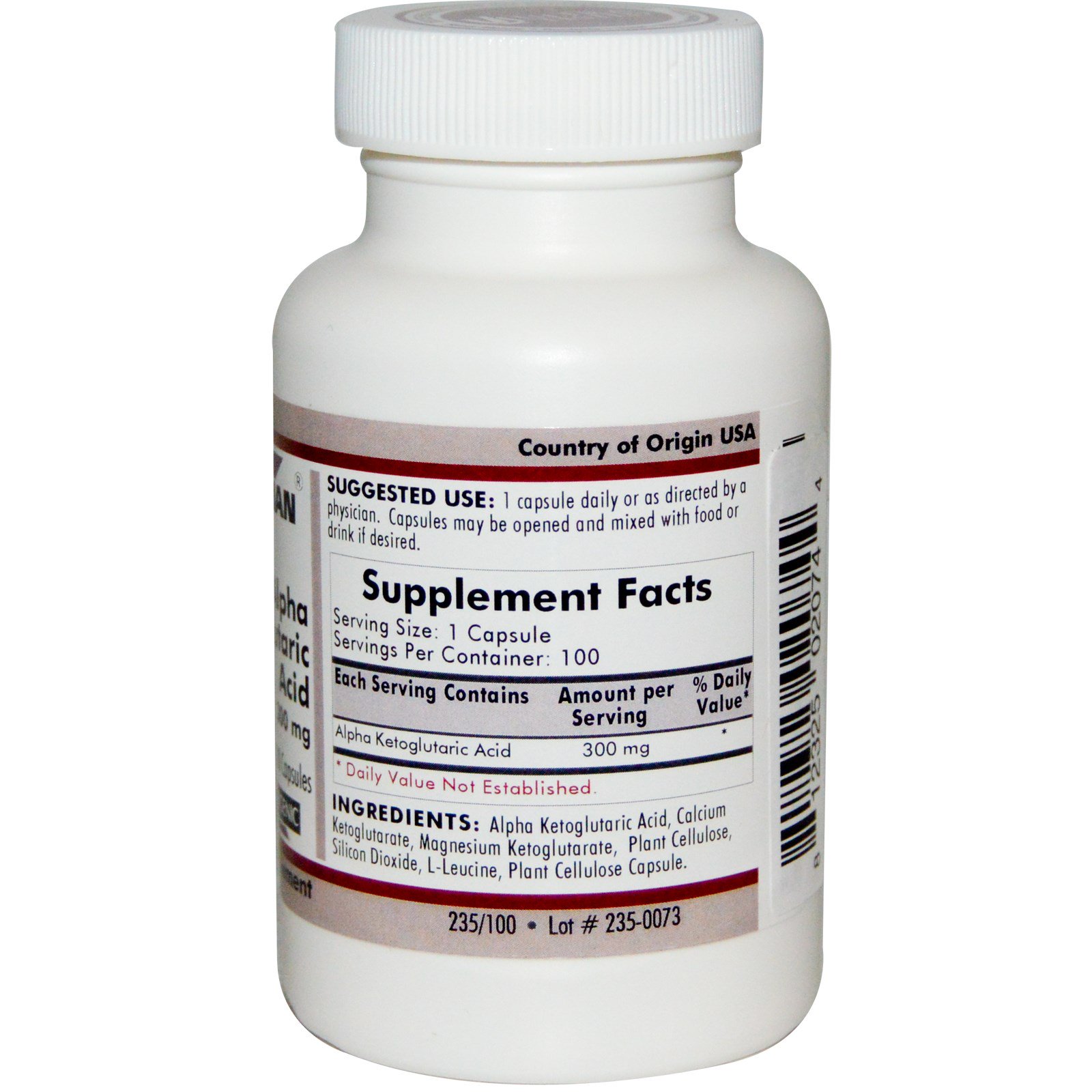 Kirkman Labs, Ácido Alfa-Cetoglutárico, 300 mg, 100 Cápsulas - Imagem 2