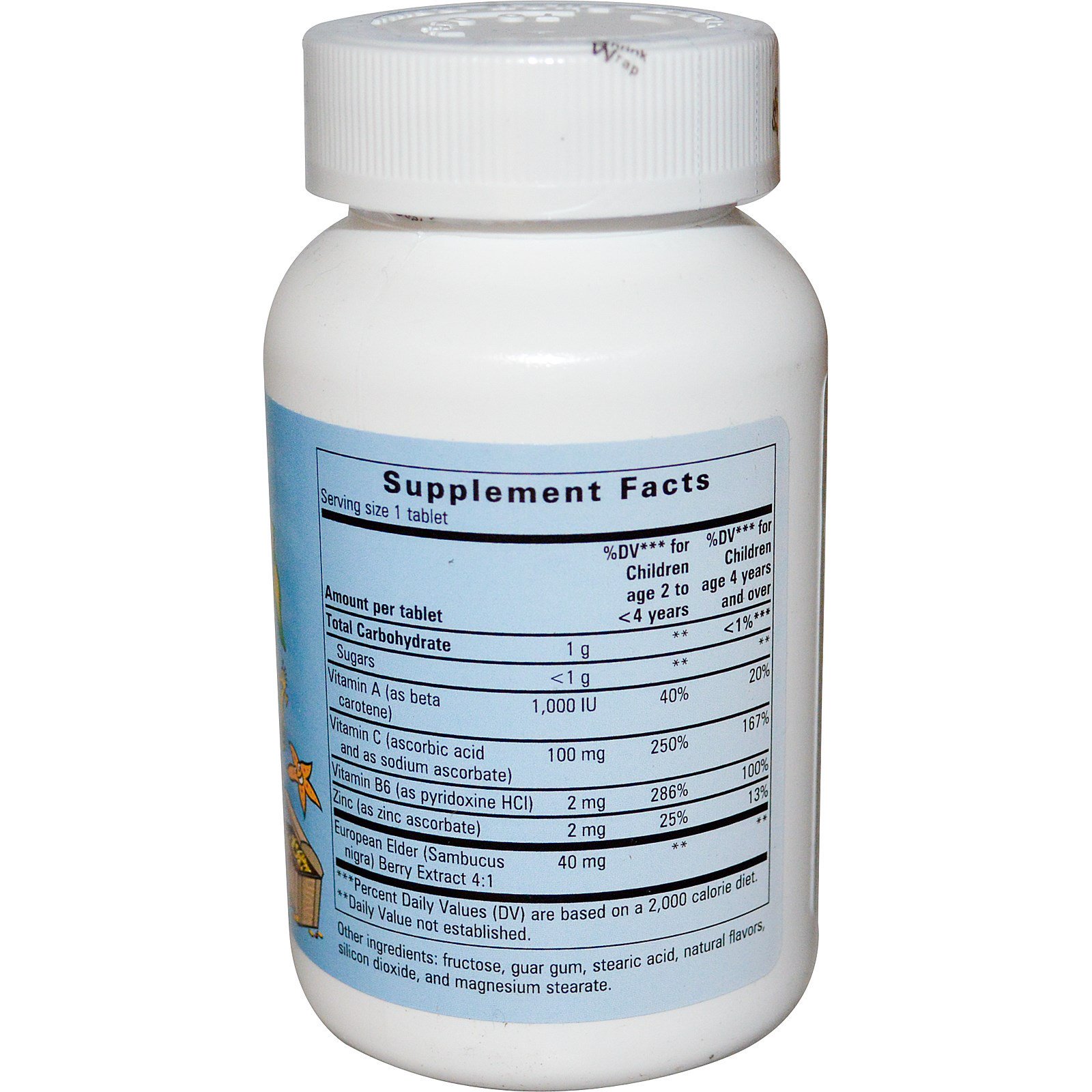 Enzymatic Therapy, Sea Buddies, Immune Defense, 60 tabletes mastigáveis de sparkleberry - Imagem 2