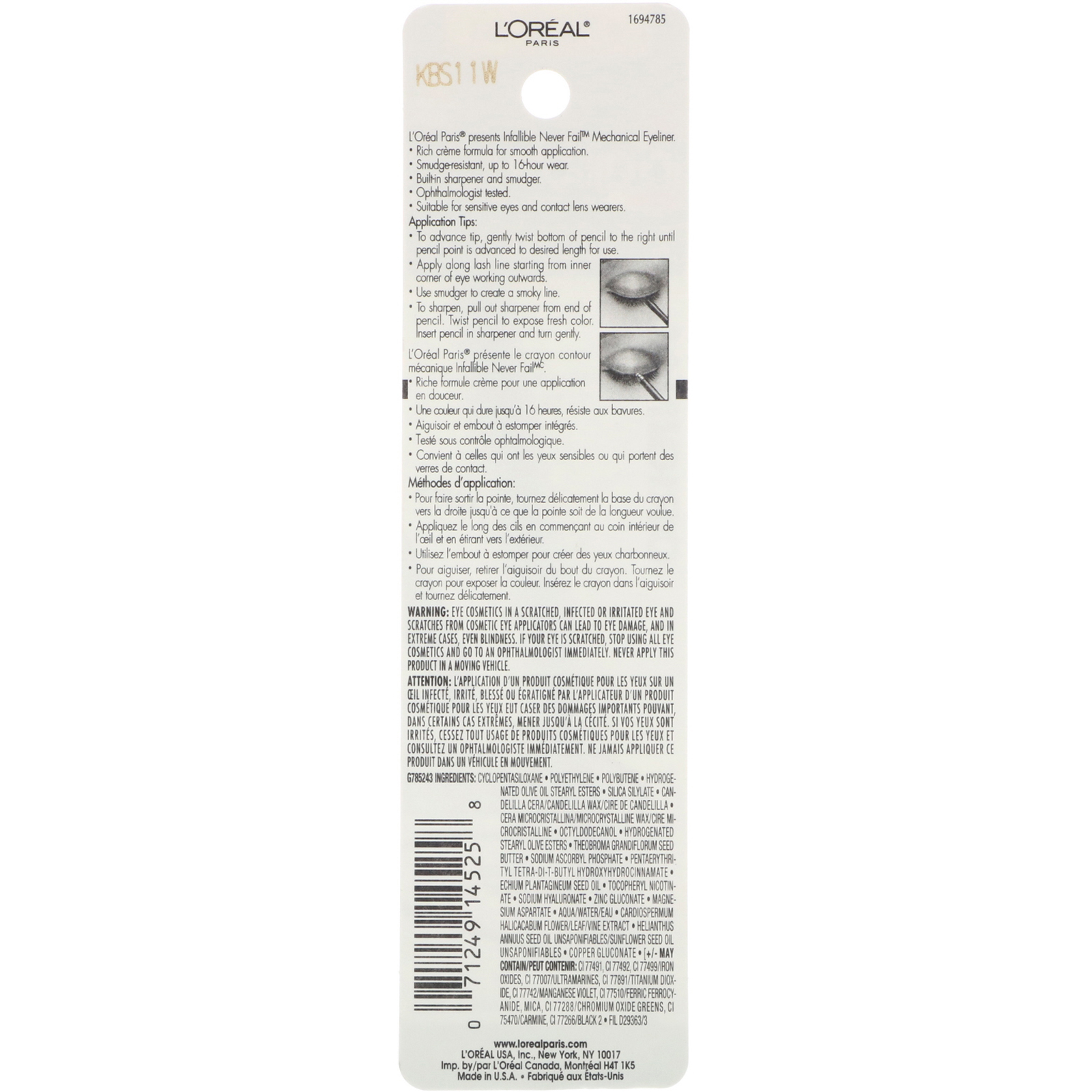 L'Oreal, Delineador Infallible Mechanical, 531 Marrom, 240 mg - Imagem 3