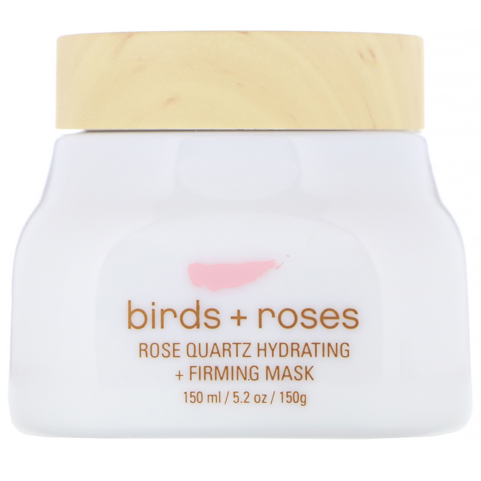 O'o Hawaii, Birds + Roses, Máscara Hidratante e Firmadora de Quartzo Rosa, 150 g (5,2 oz)