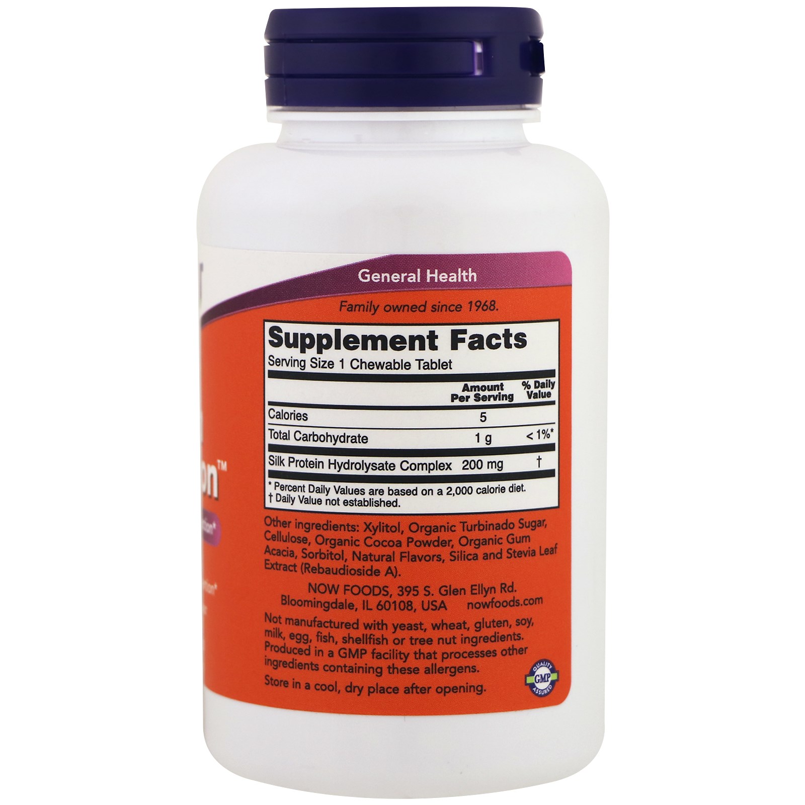 Now Foods, Brain Attention, Sabor Natural de Chocolate, 60 Mastigáveis - Imagem 2