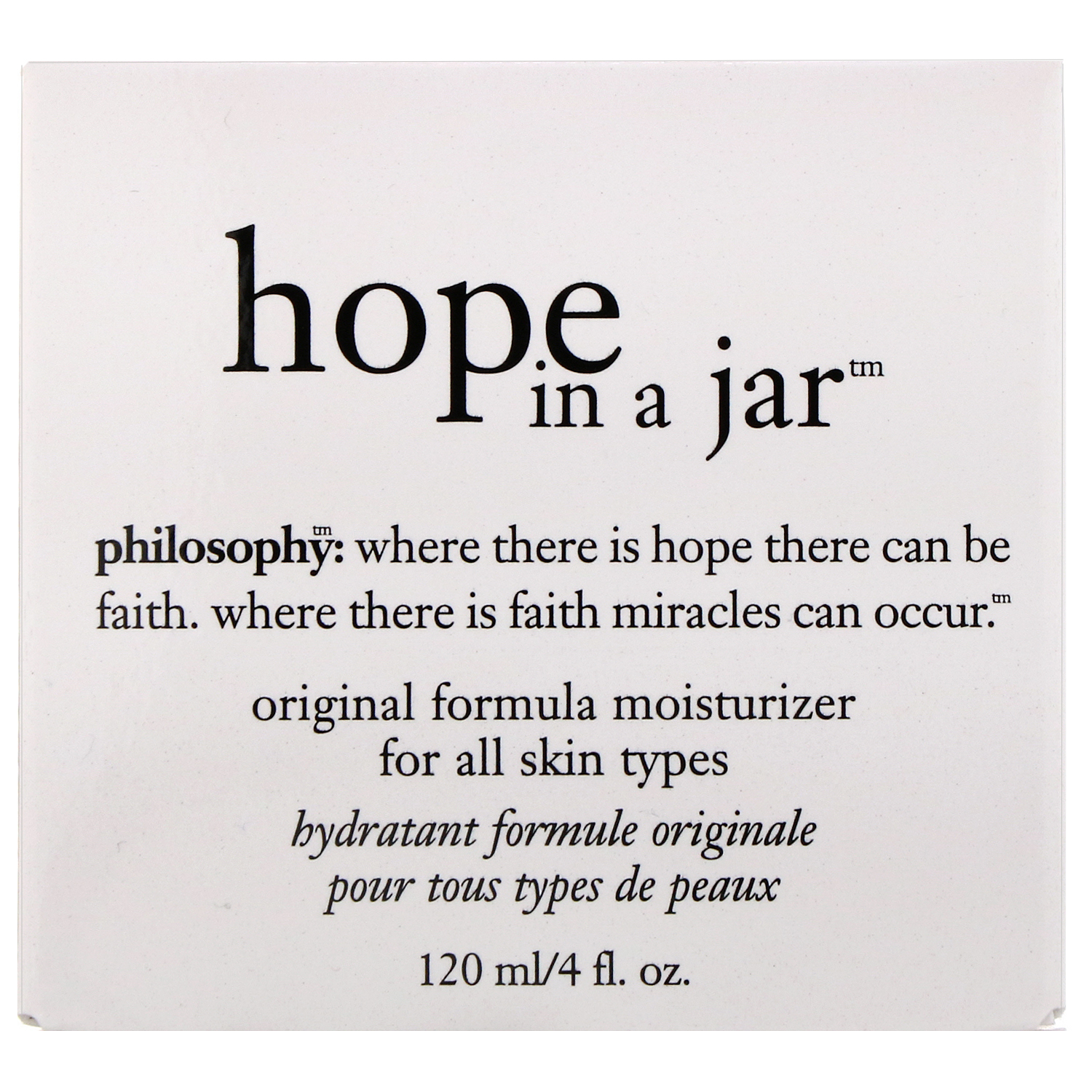 Philosophy, Hope in a Jar, hidratante fórmula original, 120 ml - Imagem 2