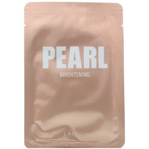 Lapcos, Máscara Facial de Pérolas para Uso Diário, Iluminadora, 5 Folhas, 24 ml (0,81 fl oz) Cada