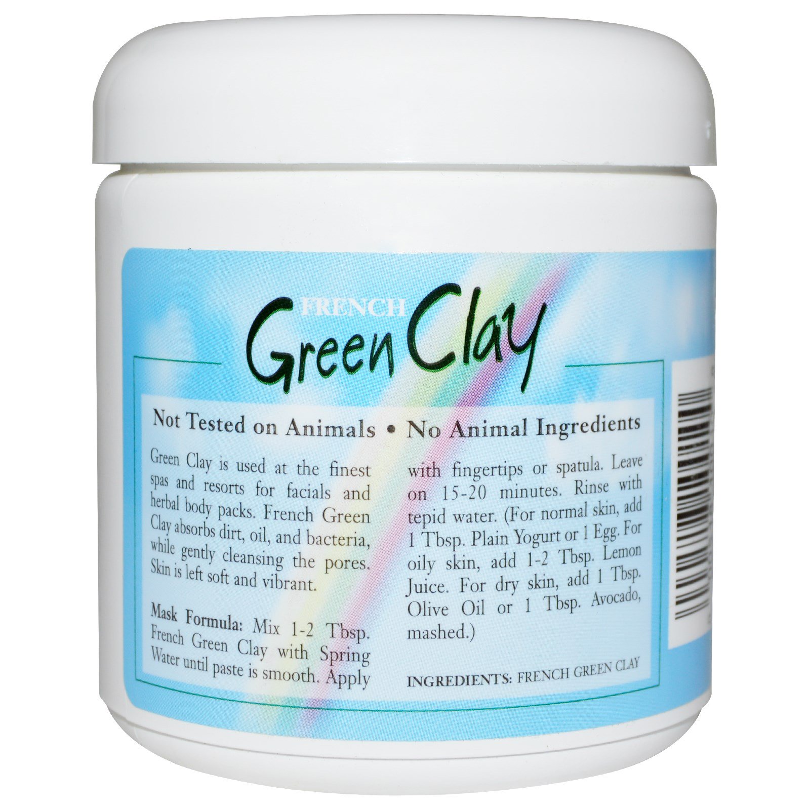 Rainbow Research, Green Clay, Máscara de tratamento facial, 225 g - Imagem 2