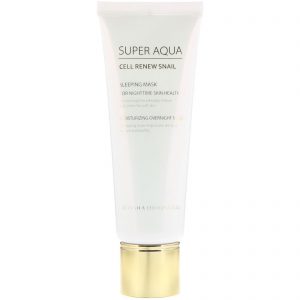 Missha, Super Aqua, Snail para Renovação Celular, Máscara para Dormir, 3,7 fl oz (110 ml)