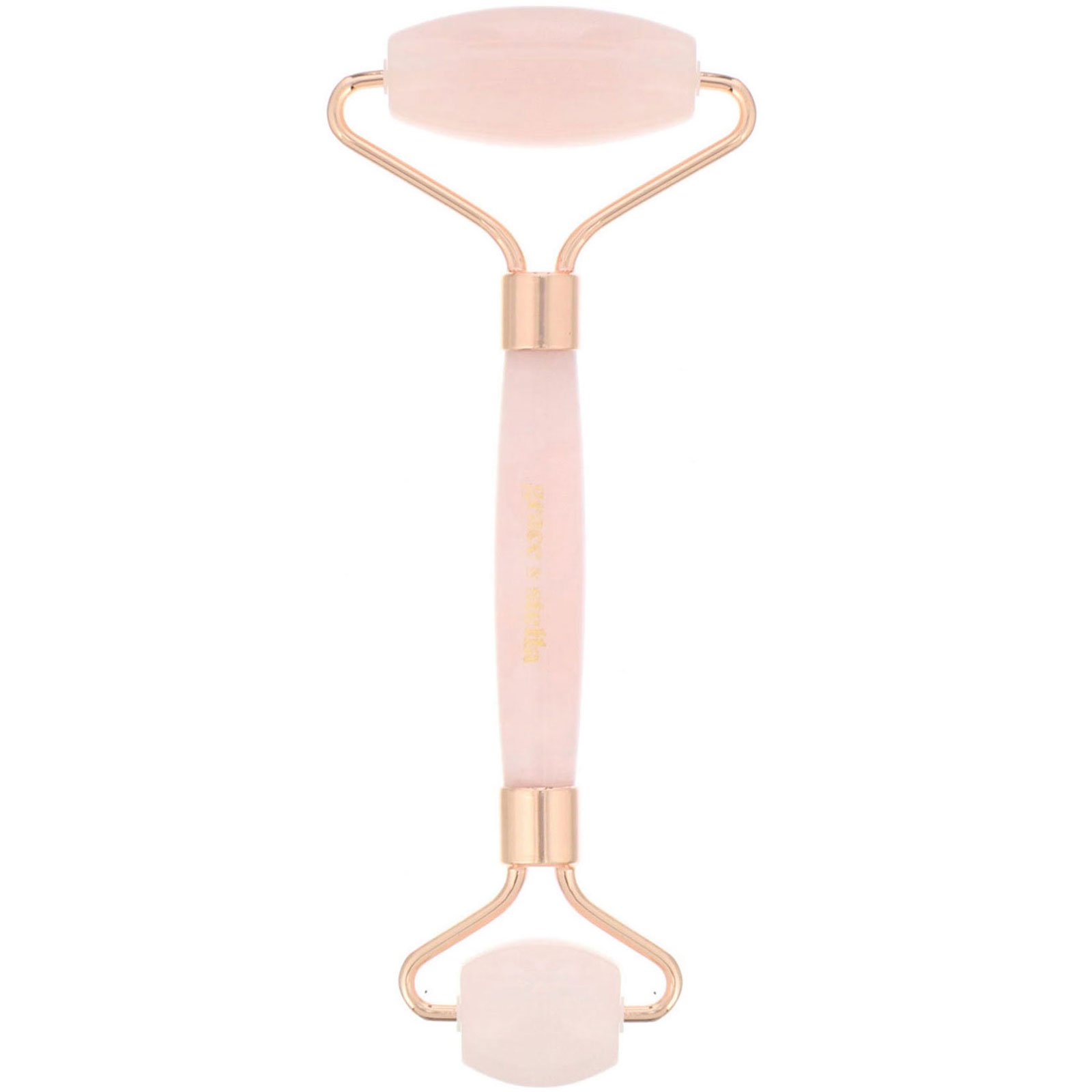 Grace & Stella, Massageador Facial de Quartzo Rosa, 1 Rolo