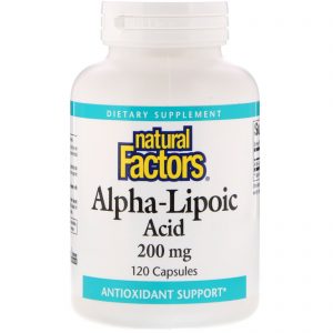 Natural Factors, Ácido Alfa Lipoico, 200 mg, 120 cápsulas