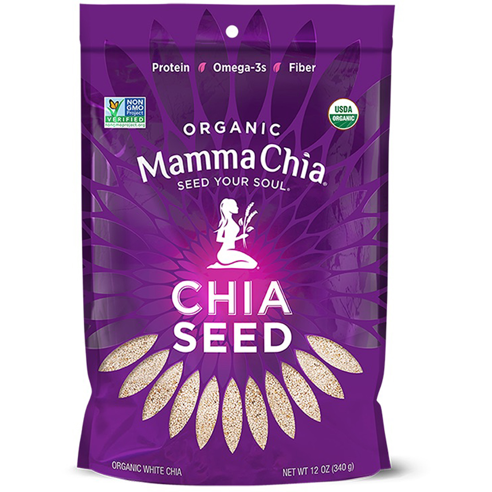 Mamma Chia, Semente de Chia Branca Orgânica, 340 g (12 oz)