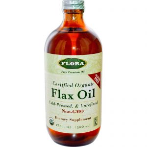 Flora, Óleo de Linhaça Orgânico Certificado, 17 onças fluidas (500 mL)