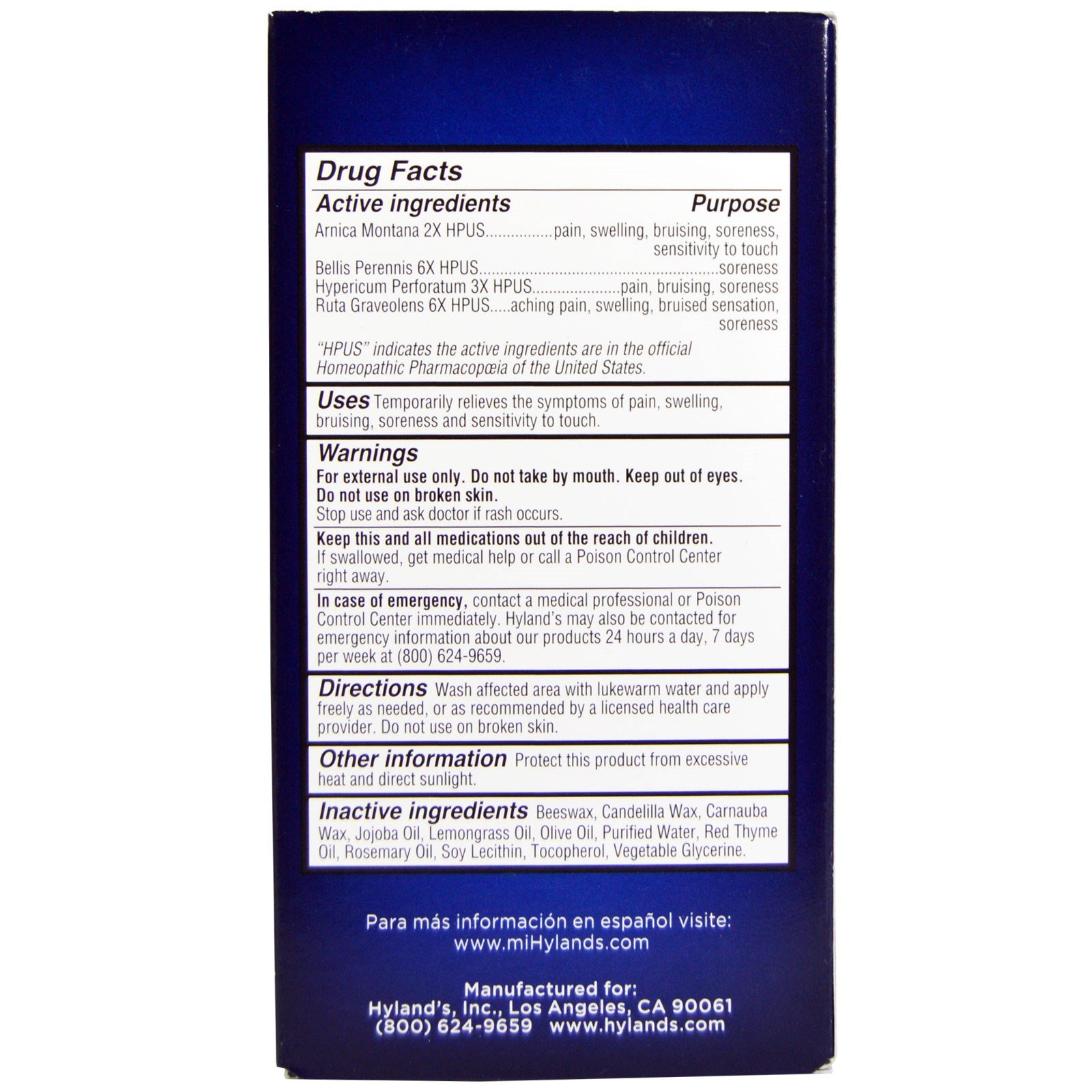 Hyland's, Infantil, Bumps 'n Bruises, com Arnica, Pomada em Bastão, 0,8 oz - Imagem 2