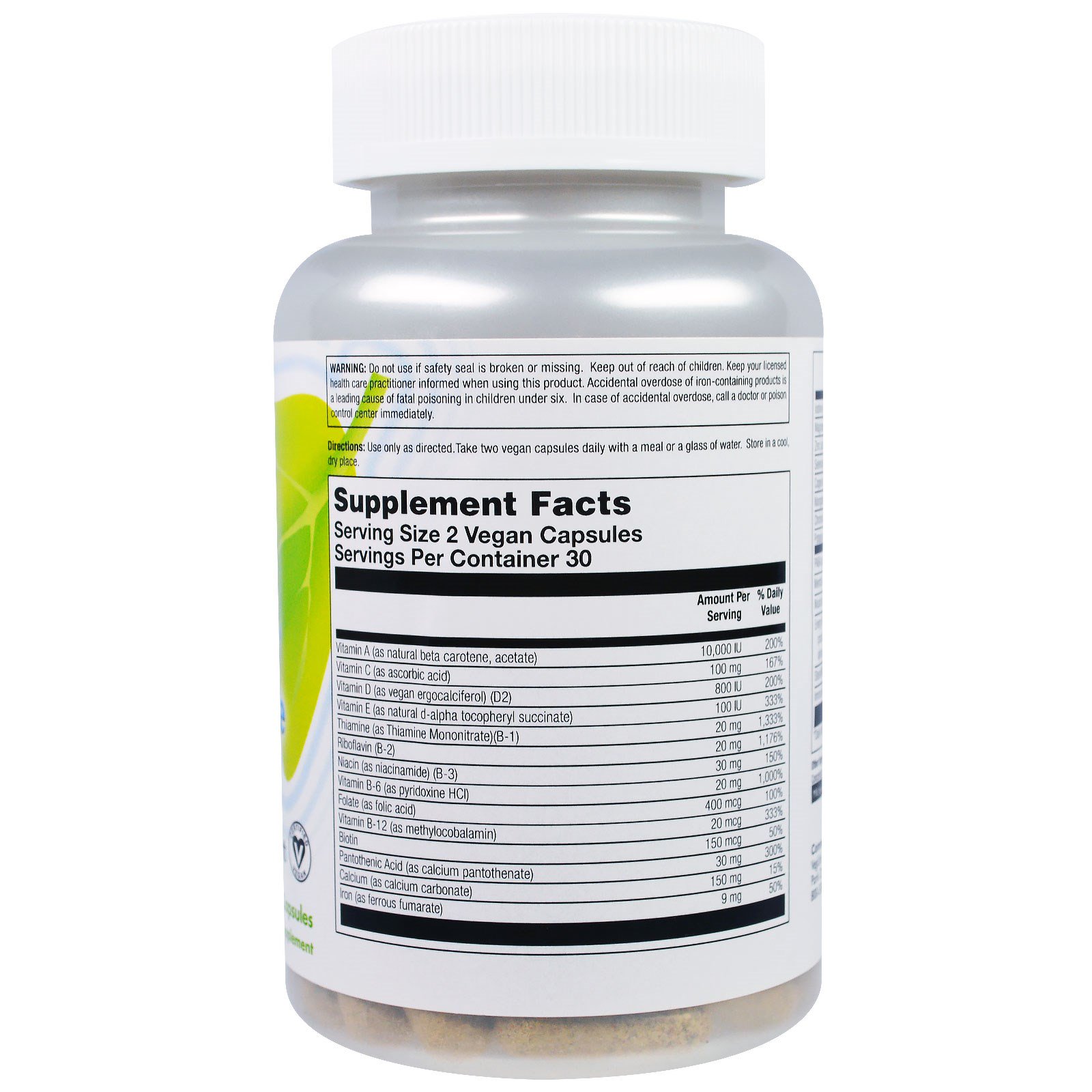 VegLife, Jovem Vital Suplemento Alimentar Para Meninos, 60 cápsulas vegetais - Imagem 2