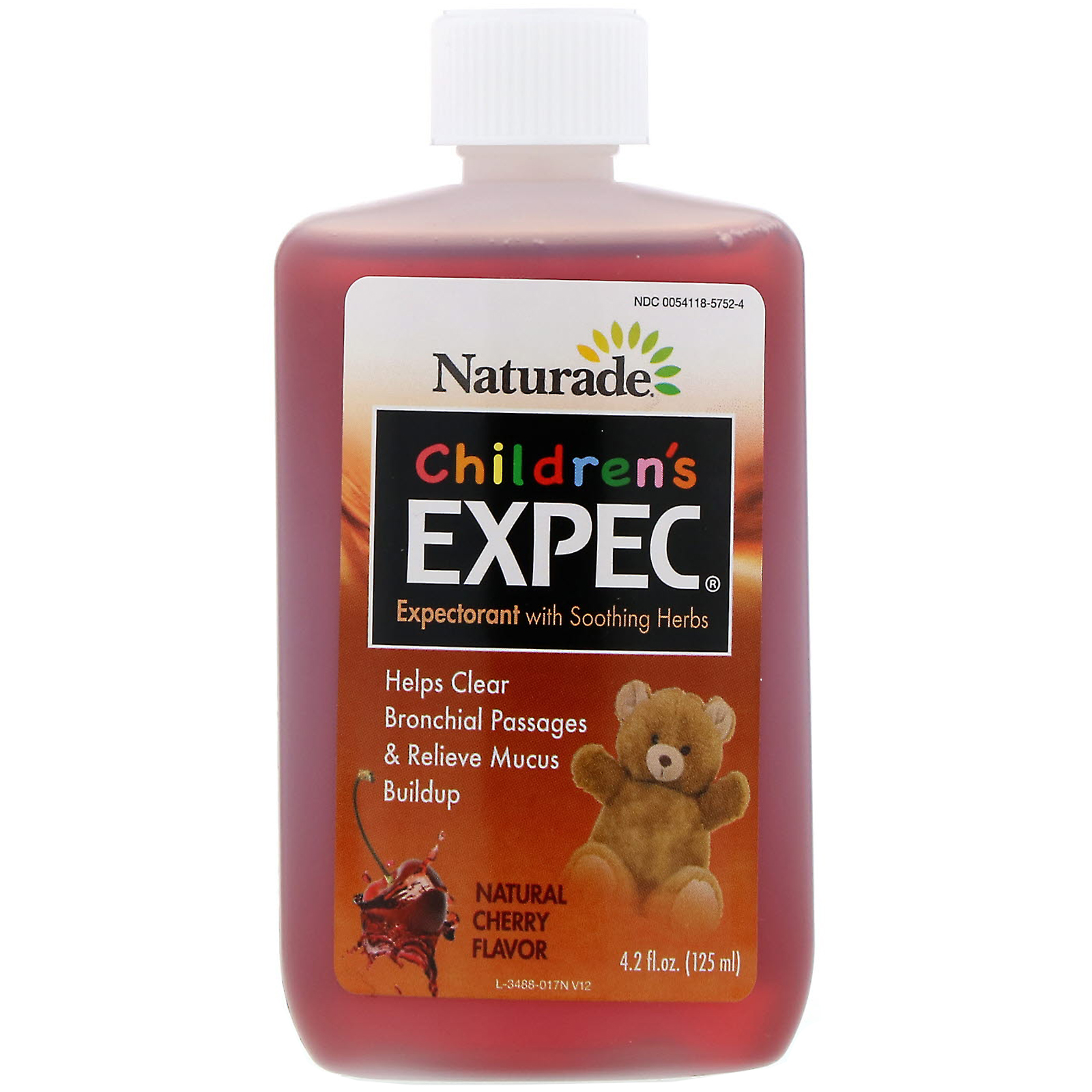 Naturade, Children's EXPEC, Expectorant with Soothing Herbs, Natural Cherry Flavor, 4.2 fl oz (125 ml) - Imagem 3