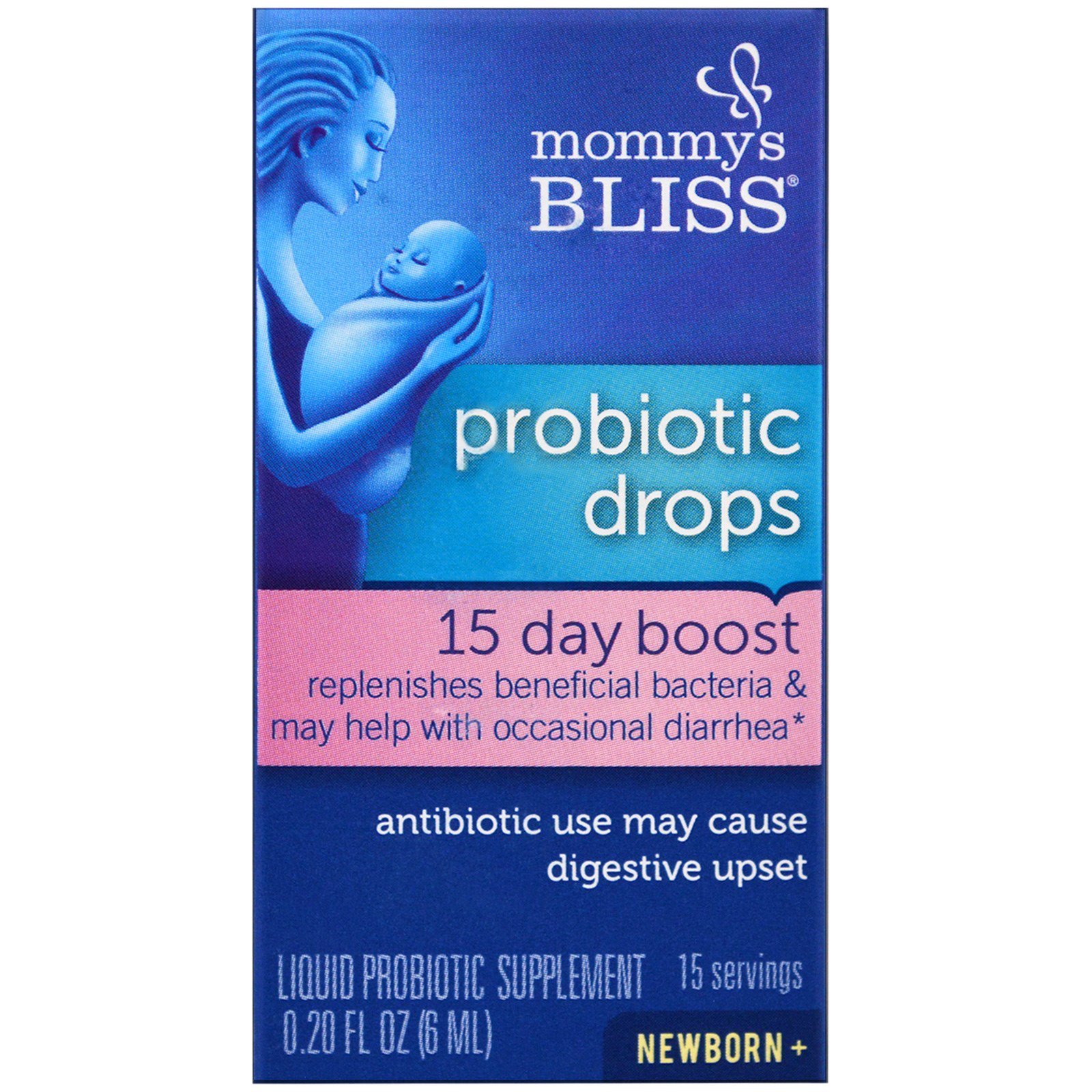 Mommy's Bliss, Probiotic Drops, 15 Day Boost, Newborn+, 0.20 fl oz (6 ml) - Imagem 2