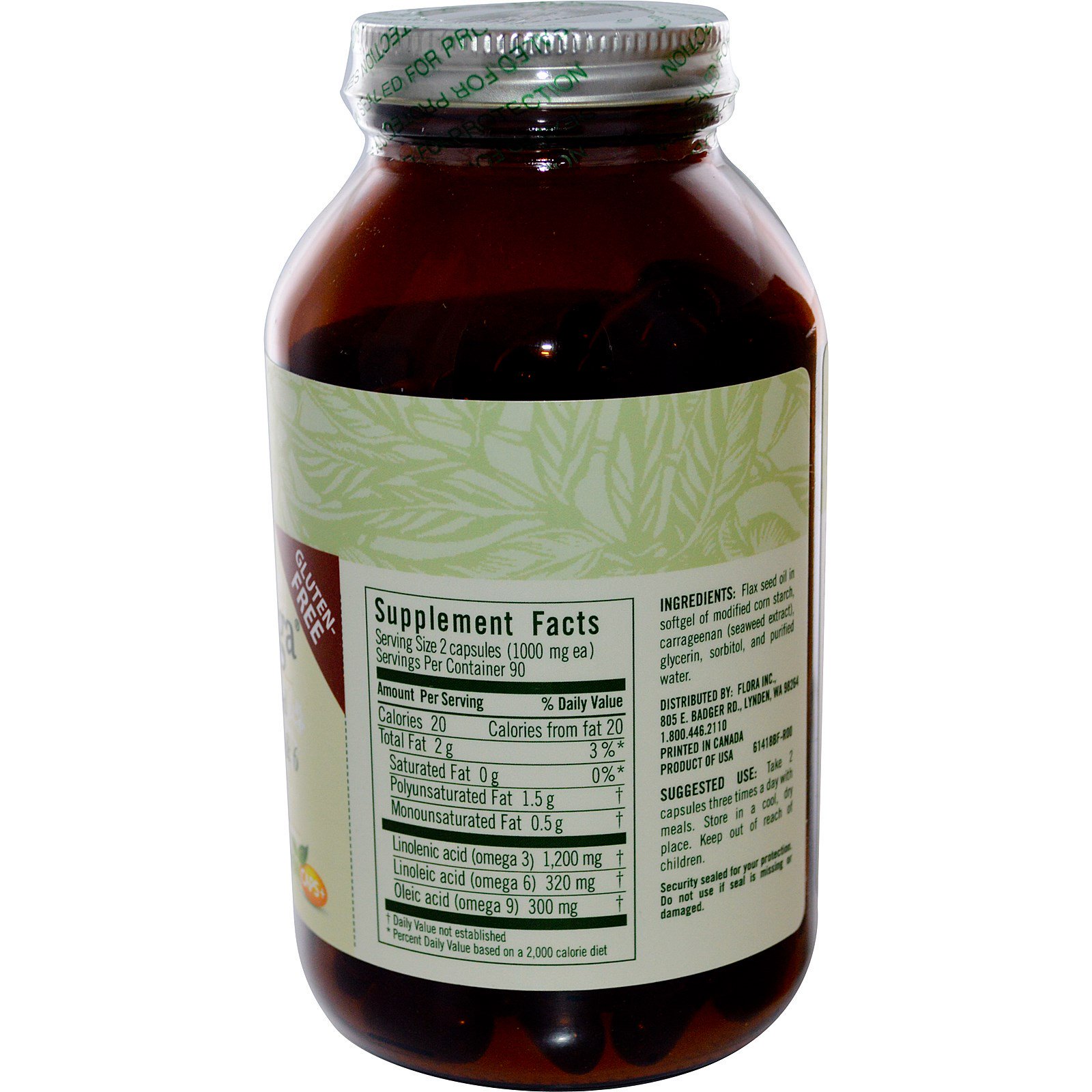 Flora, Flax-O-Mega, 180 cápsulas softgel - Imagem 2
