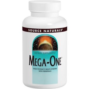 Source Naturals, Mega-One, Multivitamínico com Minerais de Alta Potência, 60 tabletes