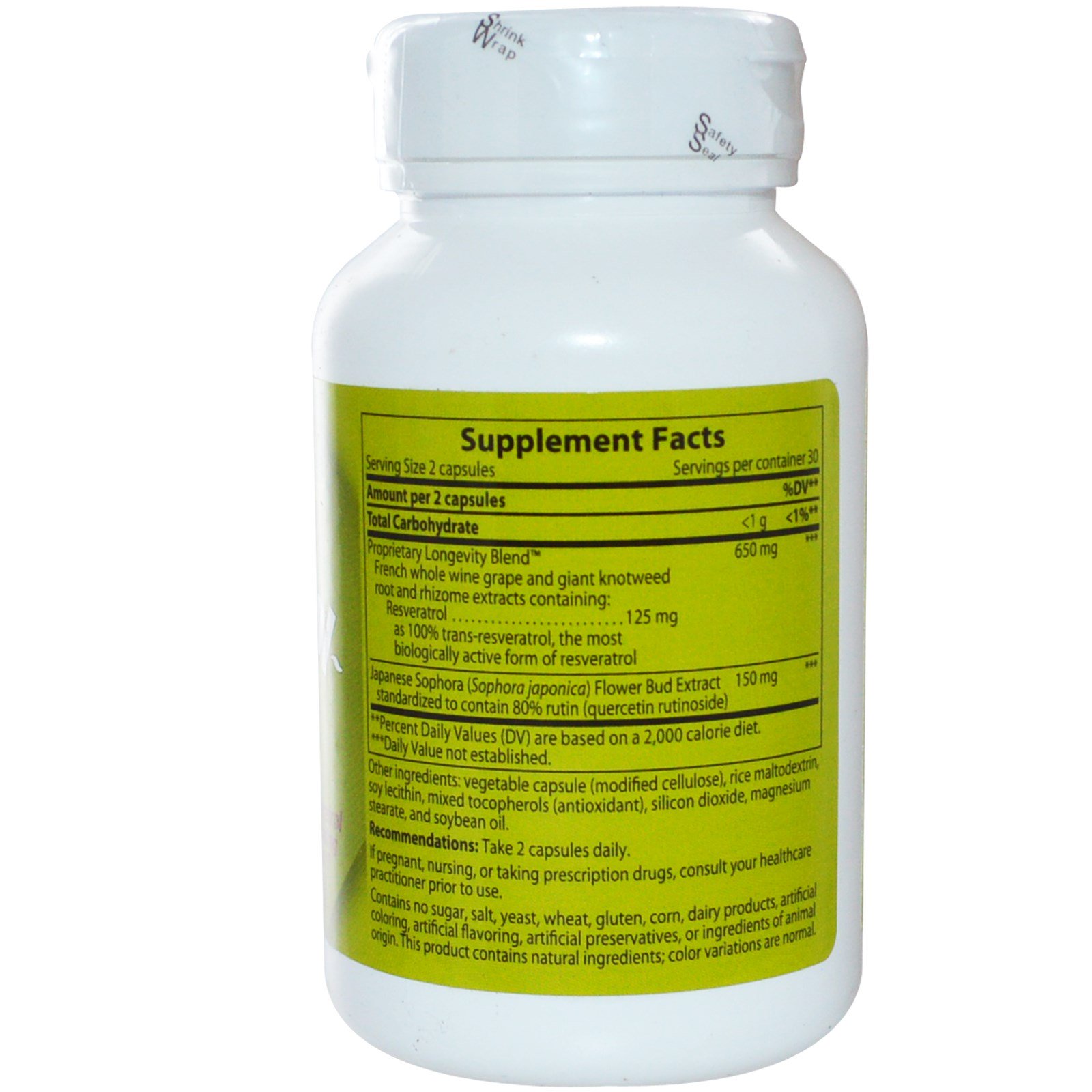 Enzymatic Therapy, Resveratrol~Forte, 125 mg, 60 Veg Capsules - Imagem 2