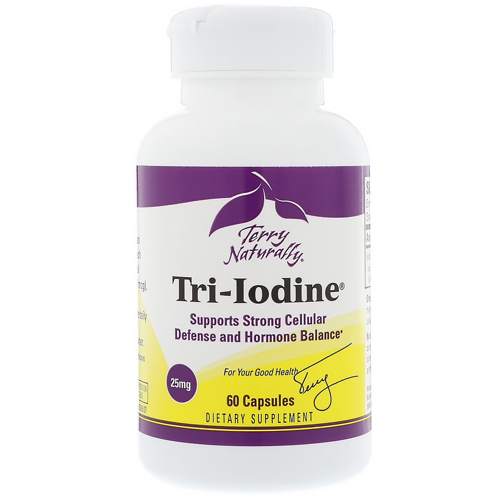 EuroPharma, Terry Naturally, Tri-iodo, 25 mg, 60 Cápsulas - Imagem 3