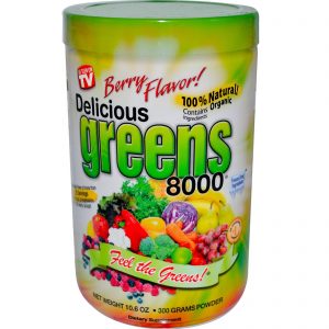 Greens World, Verdes Deliciosos 8000, Sabor Frutas, 10.6 oz (300 g)