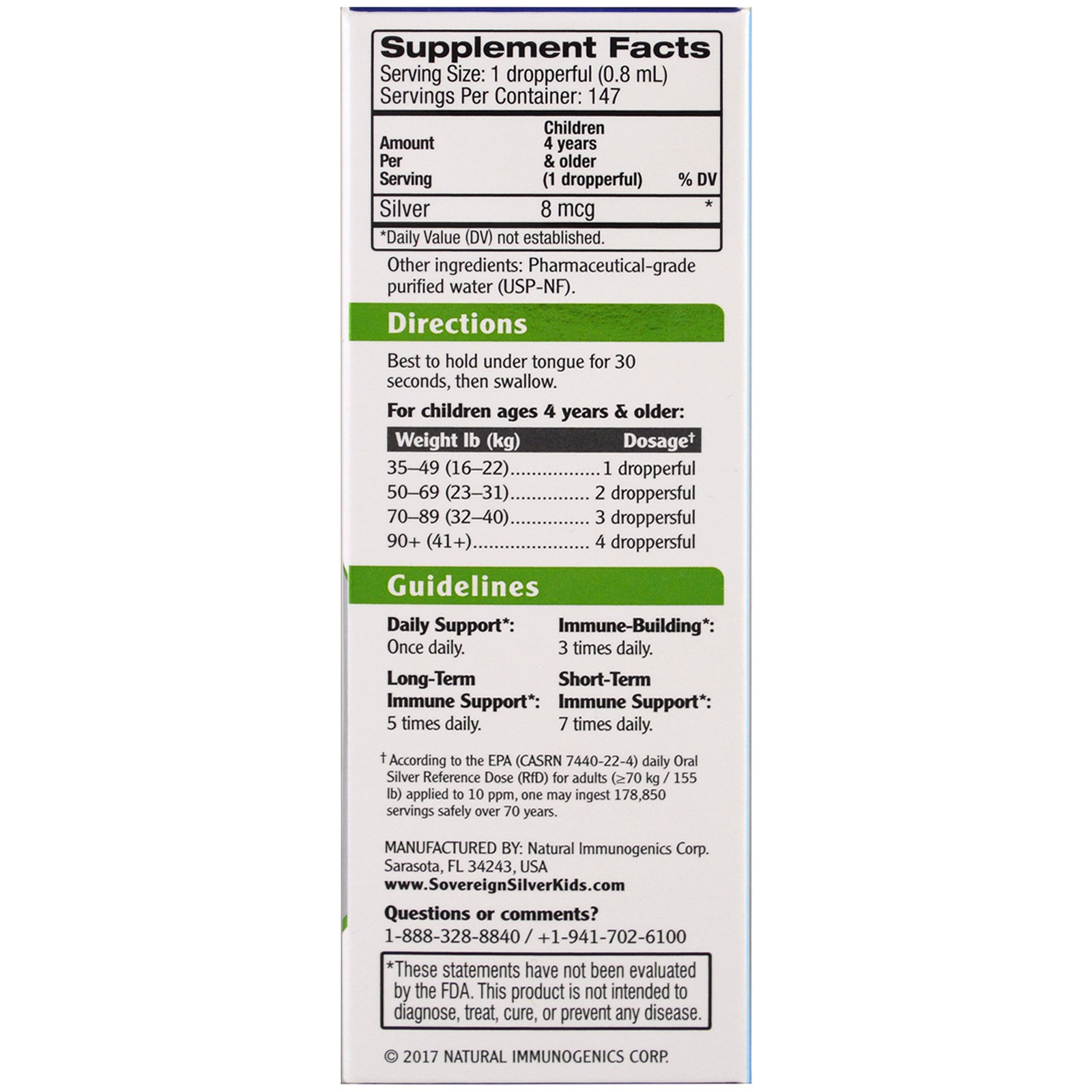 Sovereign Silver, Bio-Active Silver Hydrosol, For Kids, Daily Immune Support Drops, 10PPM, 4 fl oz (118 ml) - Imagem 2