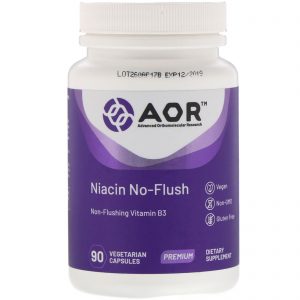 Advanced Orthomolecular Research AOR, Niacin No-Flush, 90 Cápsulas Vegetarianas