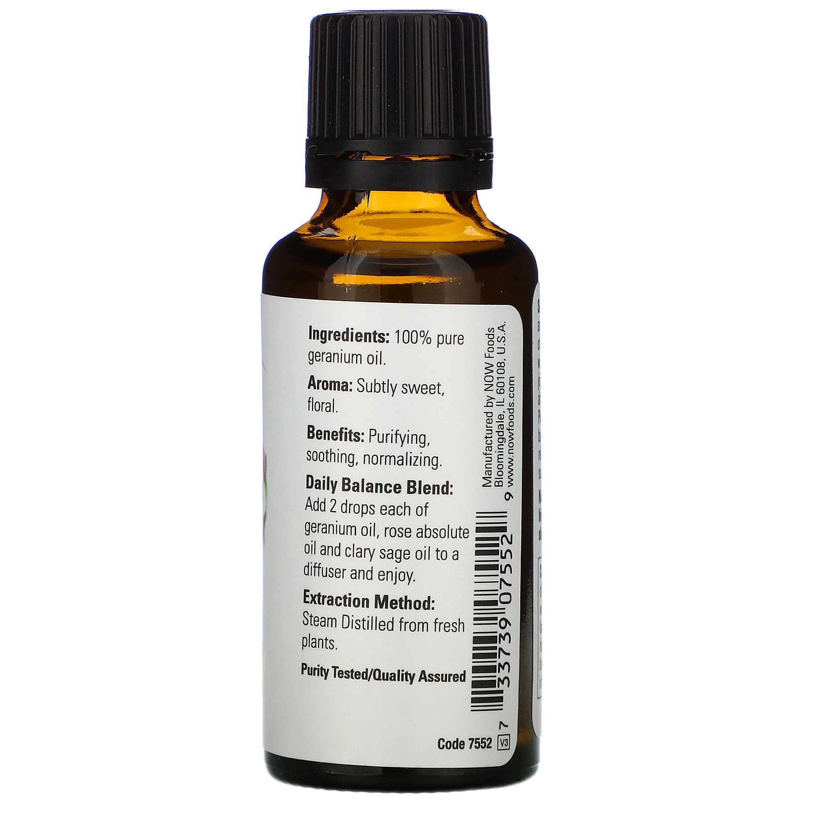 Now Foods, Óleos Essenciais, Gerânio, 30 ml (1 fl oz) - Imagem 2