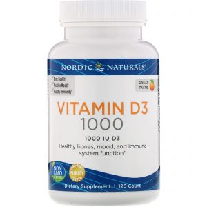 Nordic Naturals, Vitamina D3, Laranja, 1000 UI, 120 Unidades