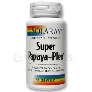 Solaray, Super Papaya-Plex™ - 90 Tabletes Mastigável