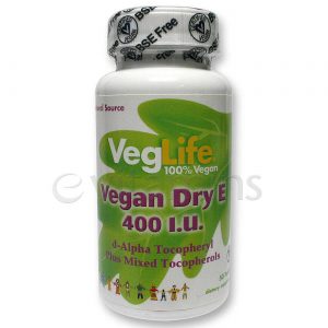 VegLife, Vegan Dry E 400 IU - 50 Tabletes